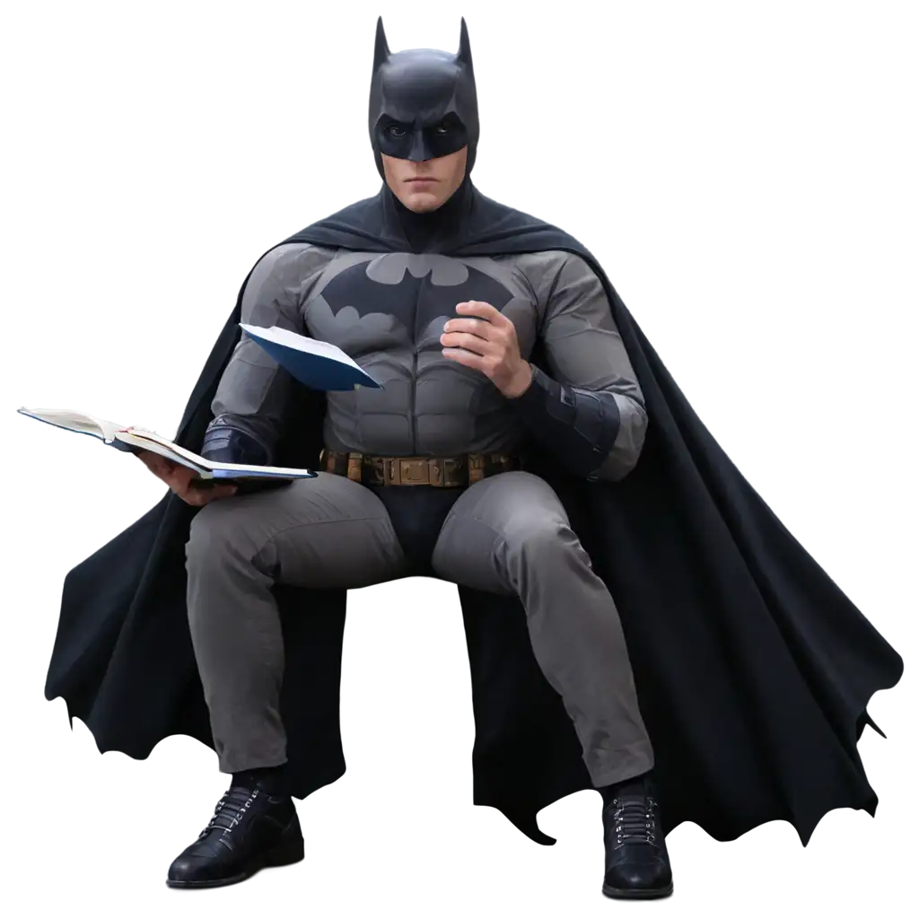 Batman-Studying-HighQuality-PNG-Image-for-Enhanced-Visual-Impact