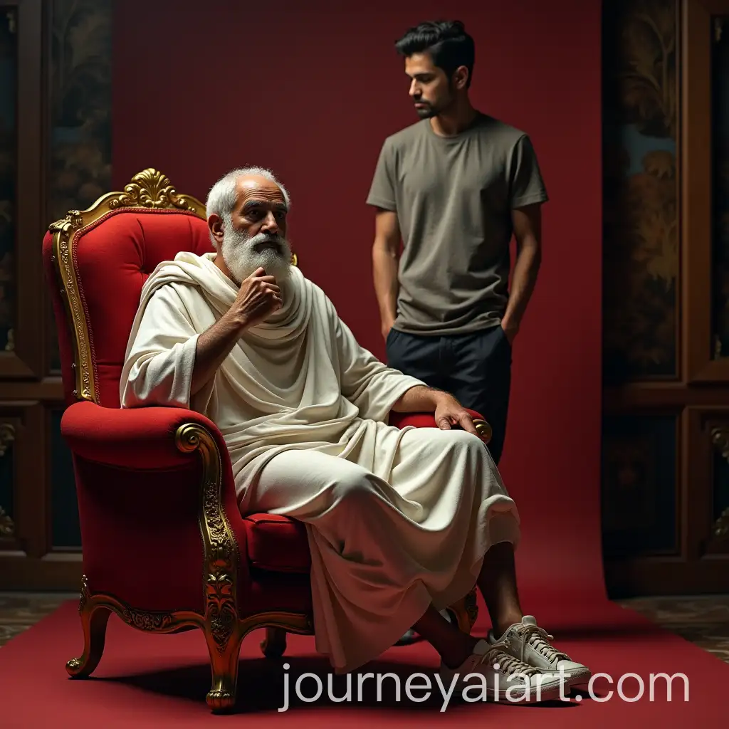 Socrates-and-Mehran-Modiri-Contemplating-in-Artistic-Setting