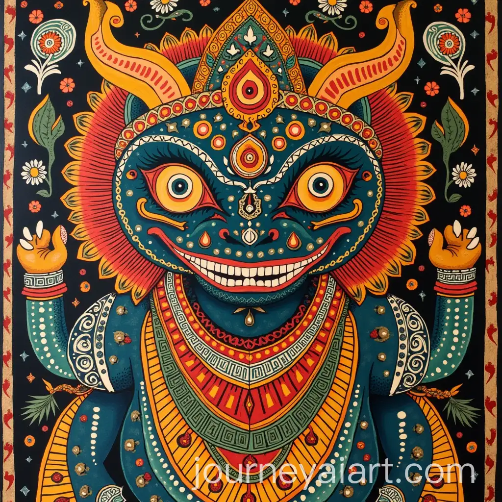 South-Indian-Madhubani-Chaos-Demon-Art