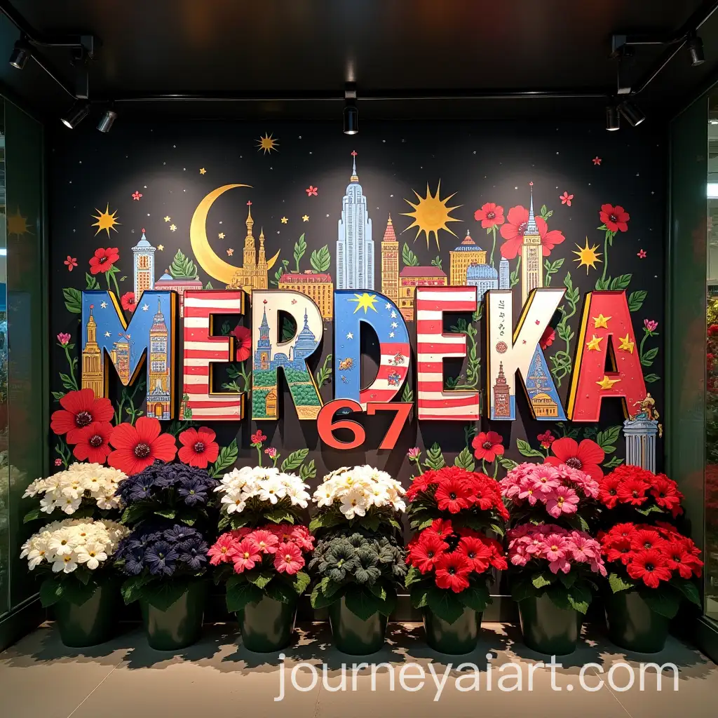 Malaysian-Independence-Day-Mural-with-Cultural-Symbols