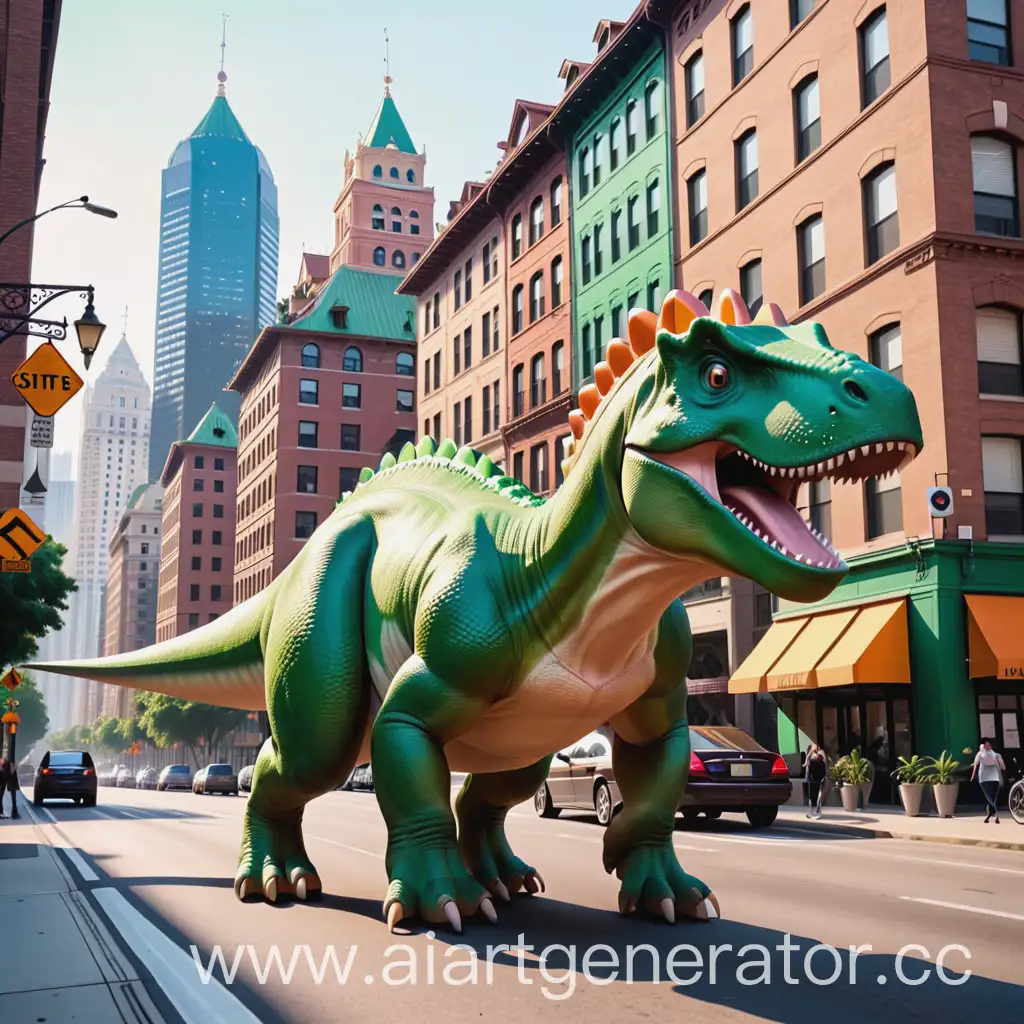 Urban-Dinosaur-Roaming-City-Streets