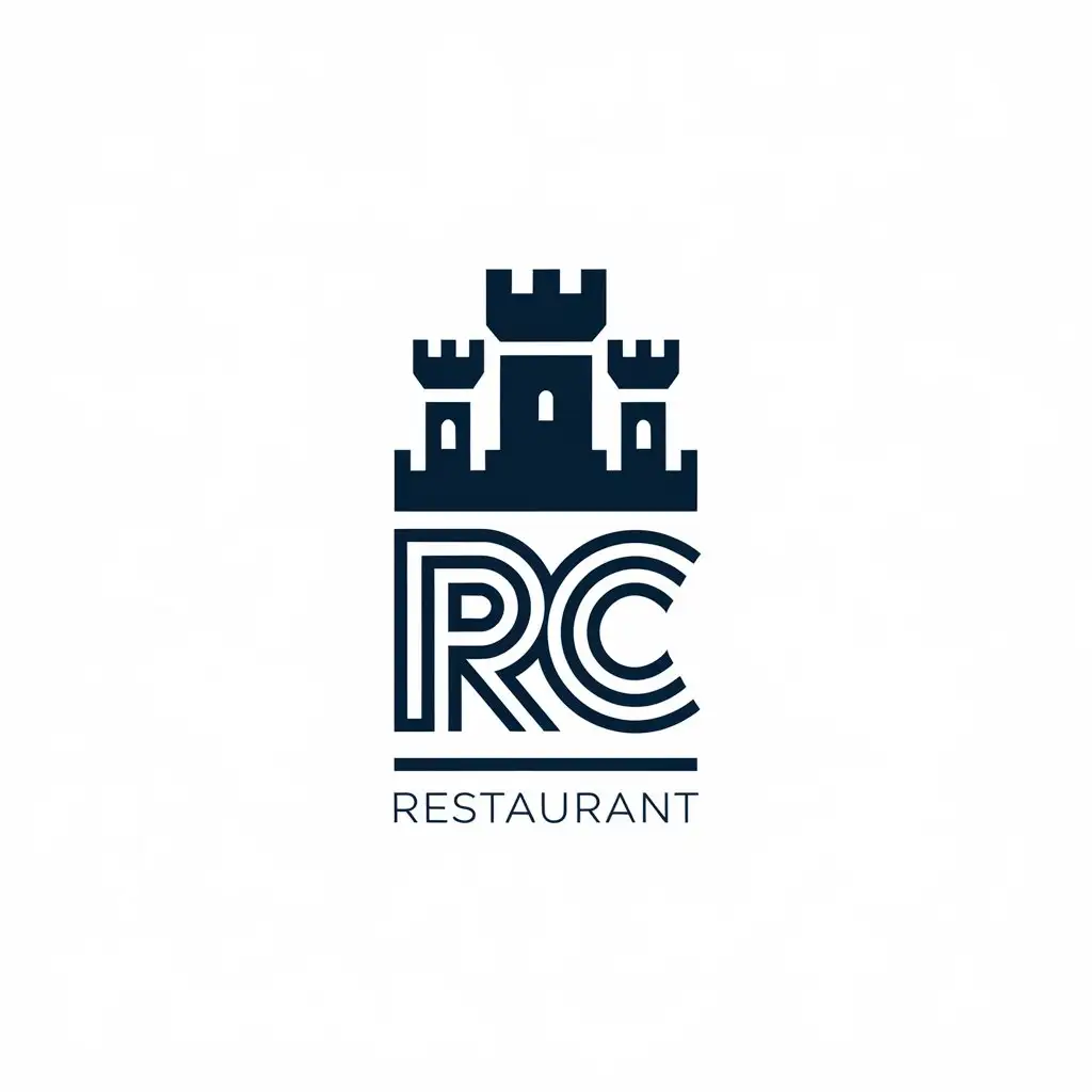 LOGO-Design-for-R-C-Castle-Symbol-with-Elegant-Typography-for-Restaurants