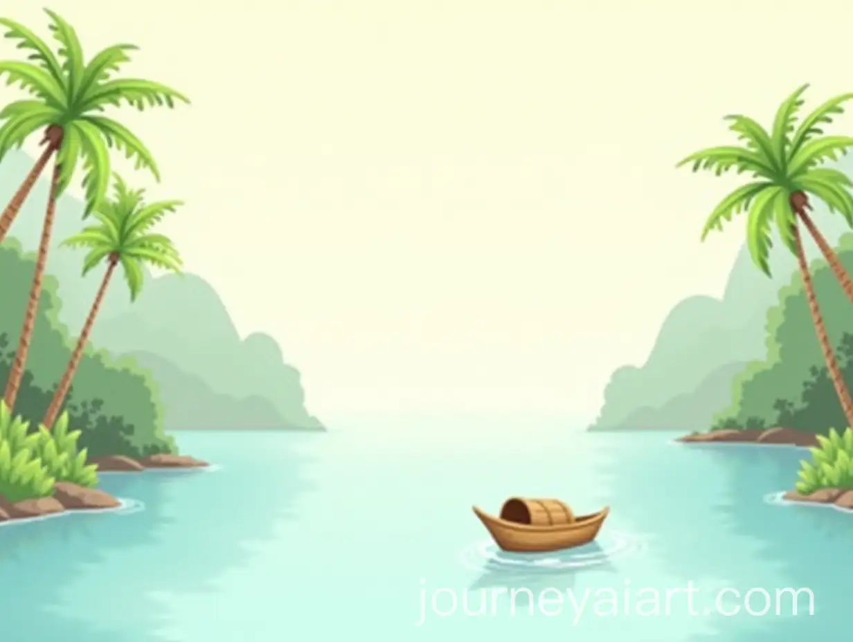 NatureThemed-Feedback-Card-Illustration-with-Vietnamese-Basket-Boat-and-Nipa-Palms