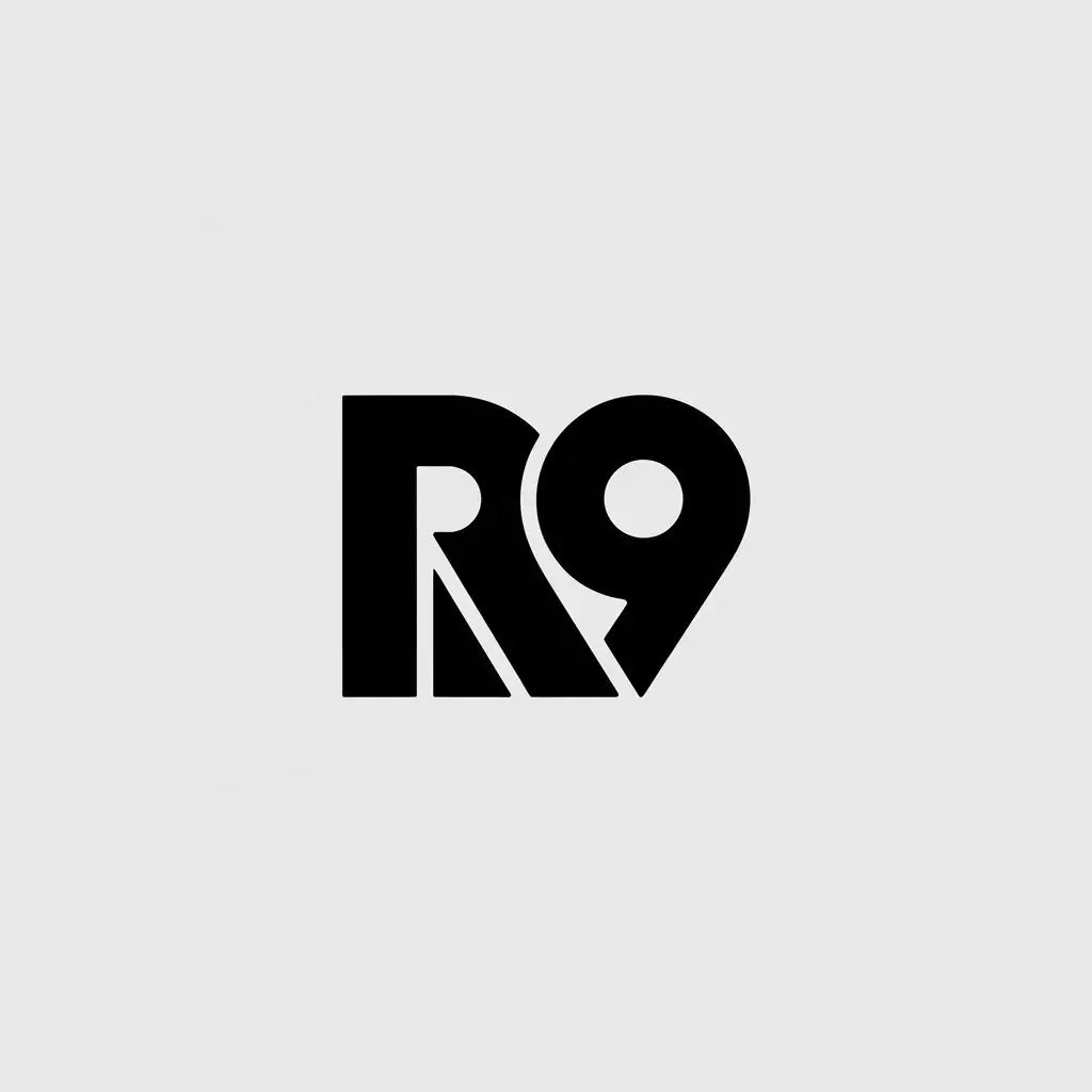 LOGO Design for R9 Minimalistic Vector Design with Letter R and Number 9 for Entertainment Industry