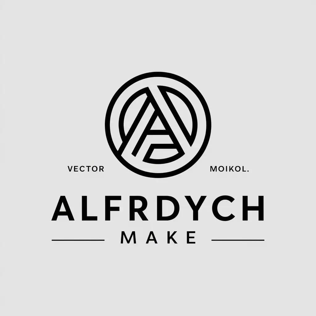 a vector logo design,with the text "Alfredych make", main symbol:Alfredych make,Moderate,clear background