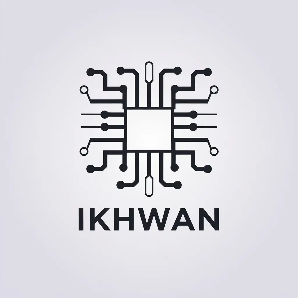 LOGO Design for Ikhwan Minimalistic HTML Symbol for Technology Industry