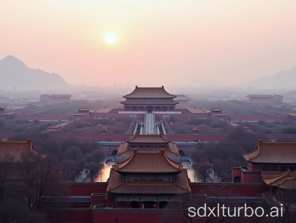 Qing Dynasty Purple Forbidden City overlooking