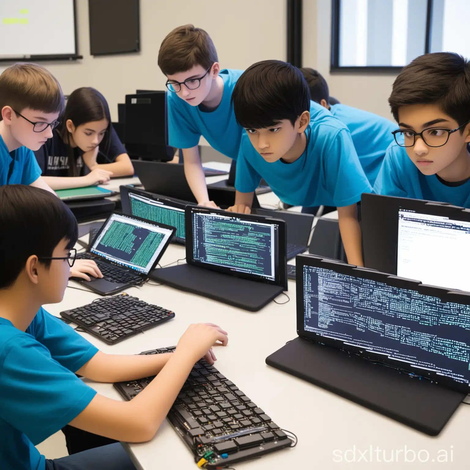 Group-of-Students-Programming-on-Laptops-in-a-Classroom