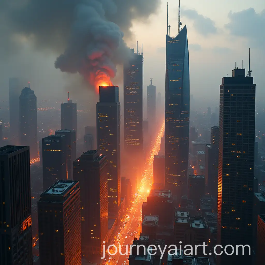 Dramatic-Cityscape-with-Skyscrapers-in-Flames-and-Smoke