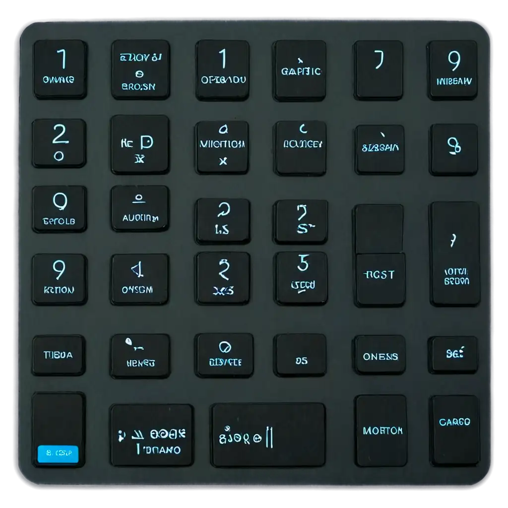 2D-Flat-Neon-Holographic-Touchscreen-Keypad-PNG-Image-with-Multiple-Keys-for-Digital-Interfaces