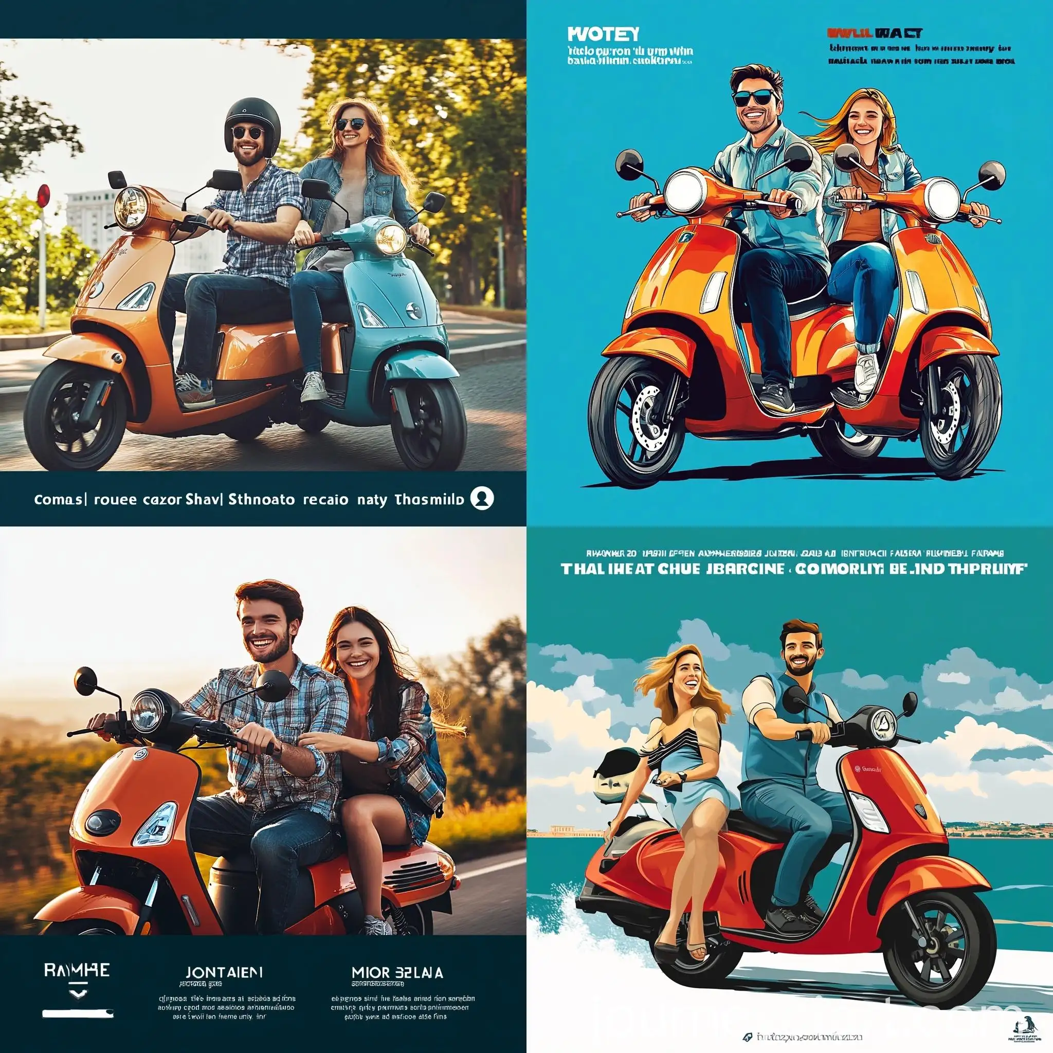 Happy-Couple-Riding-Scooter-Together