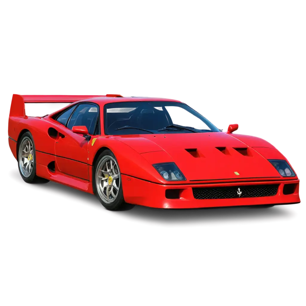 Ferrari-F40-PNG-HD-4K-Side-Pose-HighQuality-Image-for-Car-Enthusiasts-and-Designers