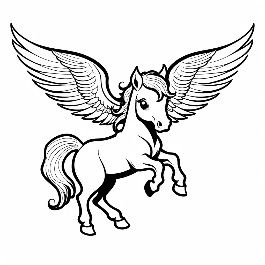 Flying-Horse-with-Wings-Tattoo-Design-Coloring-Page