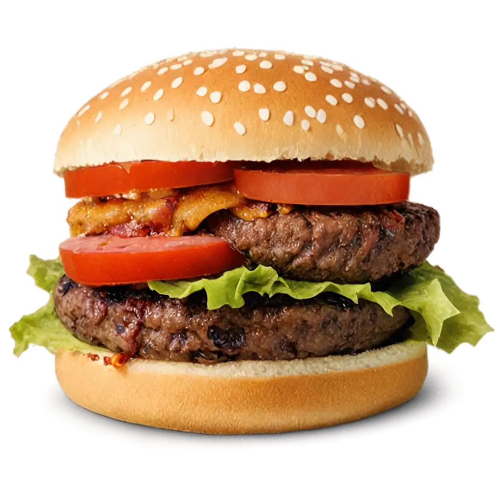 Sultry-Hamburger-PNG-Image-HighQuality-Transparent-Visual-for-Creative-Projects