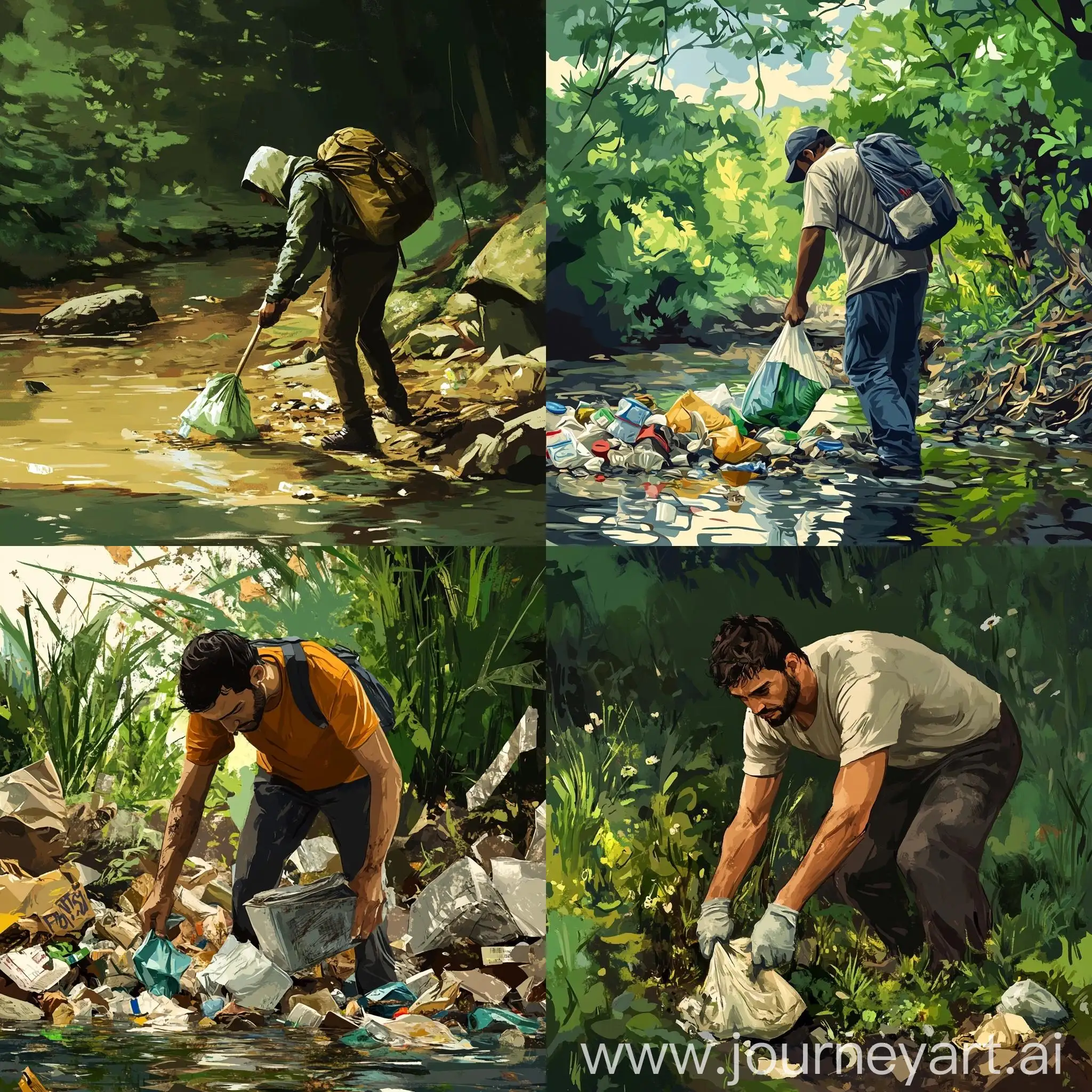 Environmental-Activist-Collecting-Trash-in-Nature