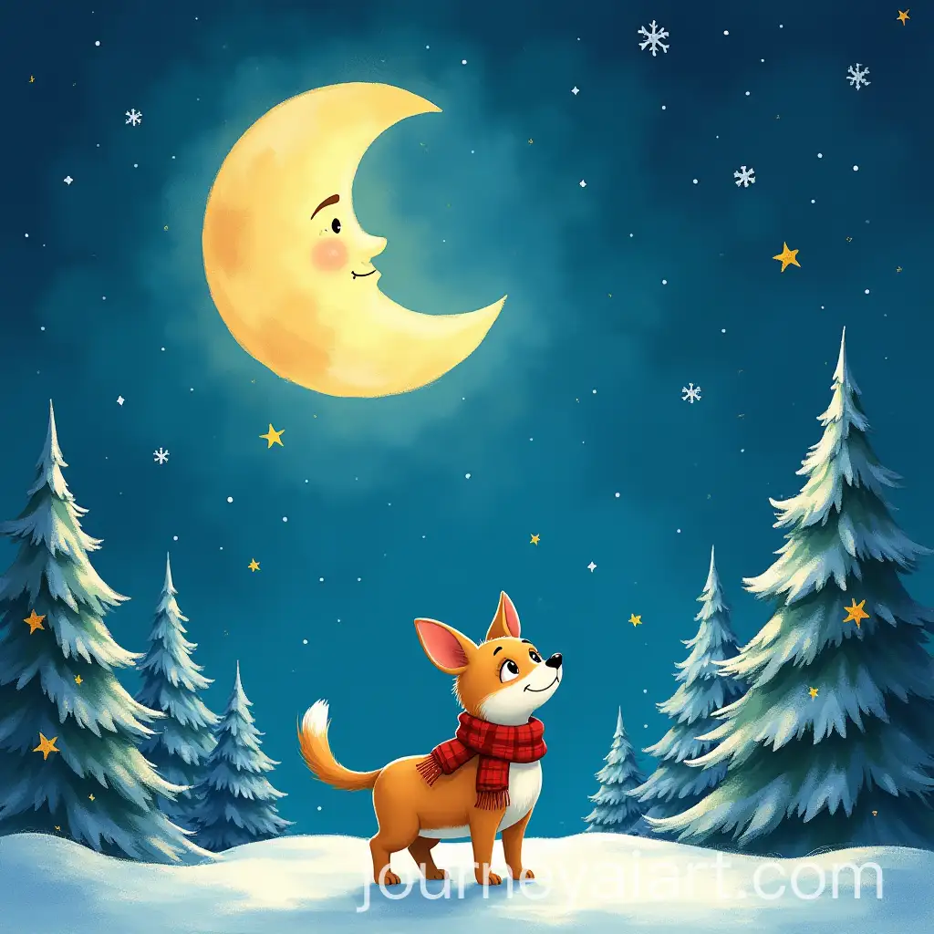 Child-Gazing-at-Moon-Dreaming-of-Christmas