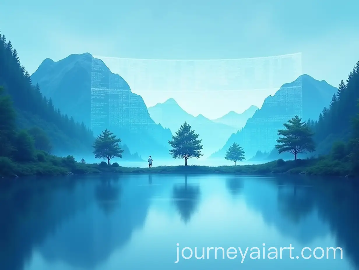 Professor-Drawing-Code-on-Virtual-Screen-Against-Nature-Background