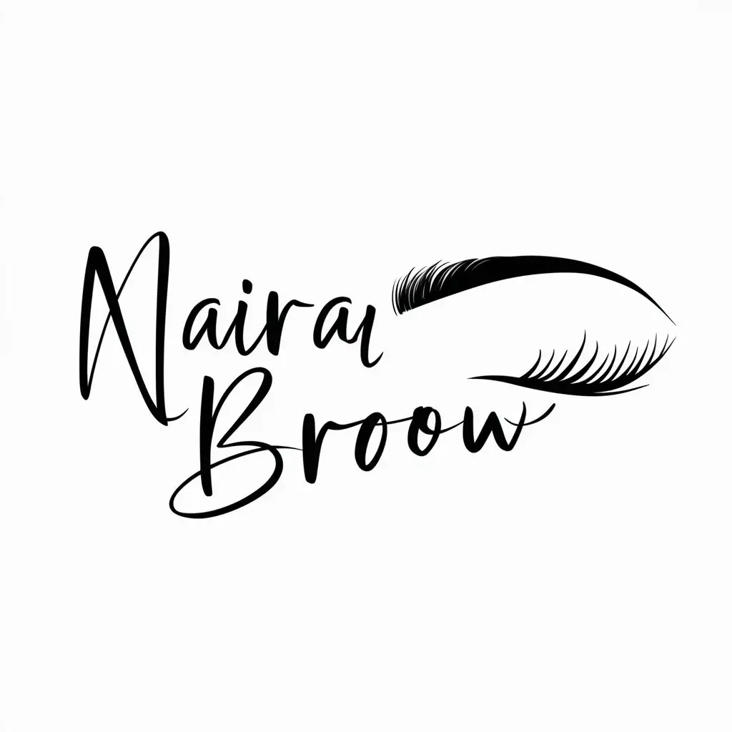 LOGO-Design-For-Nairabrow-Elegant-Handwritten-Font-Emphasizing-Womens-Beauty