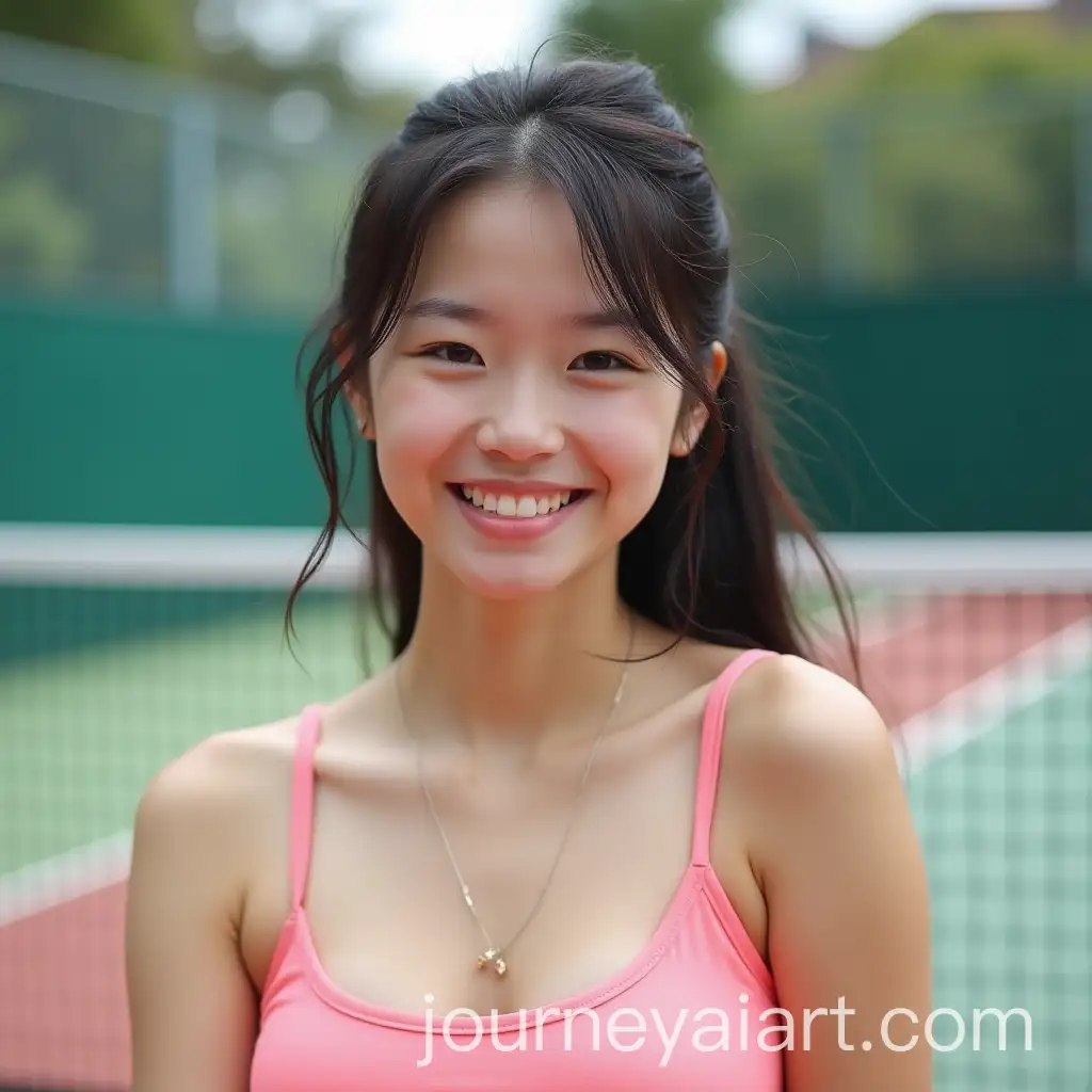 Cute-Asian-Girl-in-Padel-Tennis-Outfit-on-Padel-Court