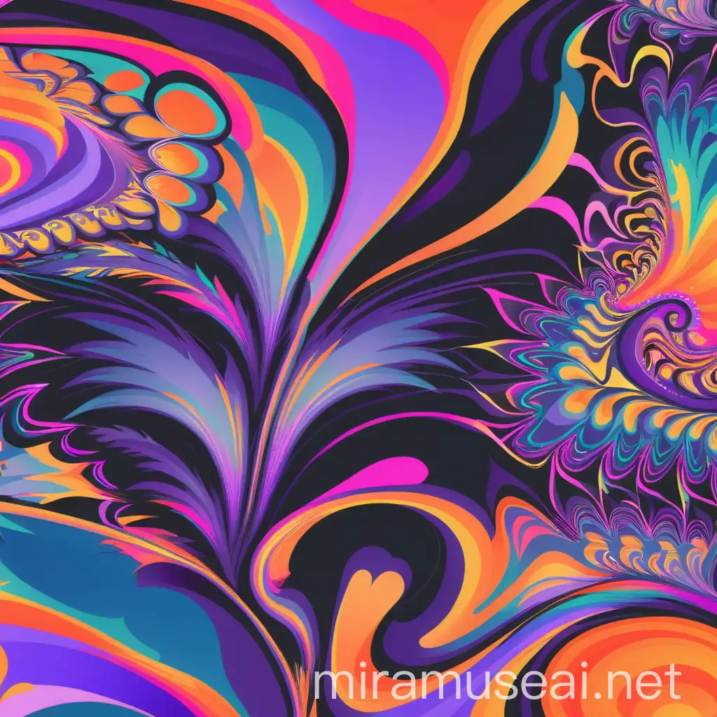 Seamless Psychedelic Pattern Design in Vibrant Colors