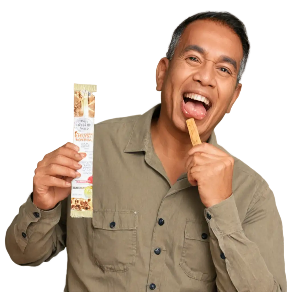 MiddleAged-Malay-Man-Enjoying-a-Jelly-Stick-PNG-Image-for-Energy-Boost-Concept