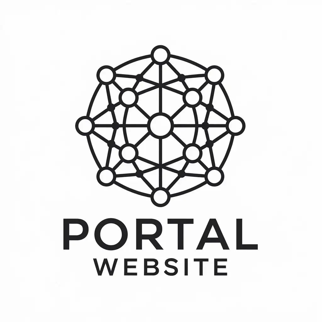 LOGO Design for Portal Website Modern Internet Symbol with Clear Background