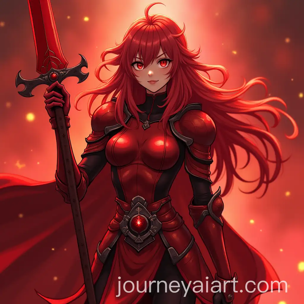Red-Vermilion-Female-Knight-in-YuGiOh-Style