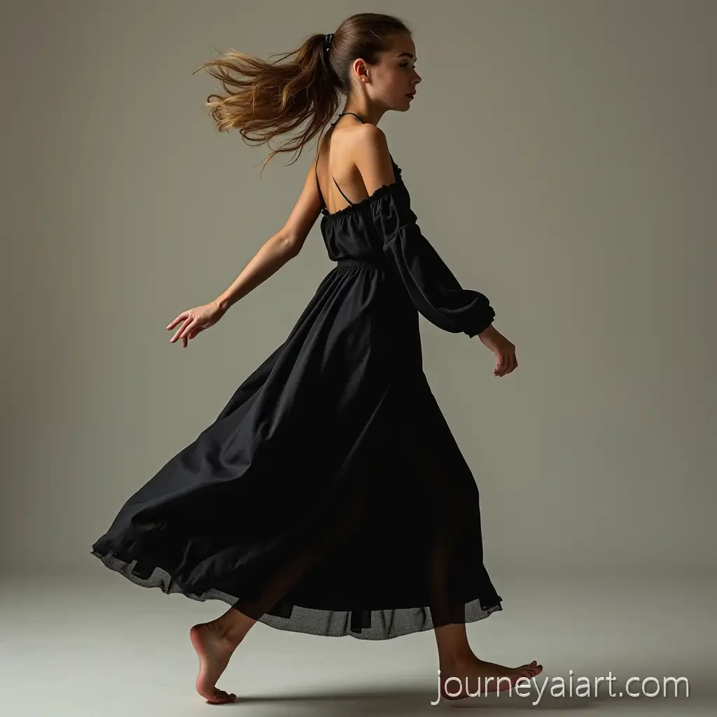 Model-Transitioning-OutfitsModel-changing-outfits-near-Eiffel-Tower-at-the-Eiffel-Tower-From-Black-Dress-to-Cream-Sweater-and-Jeans