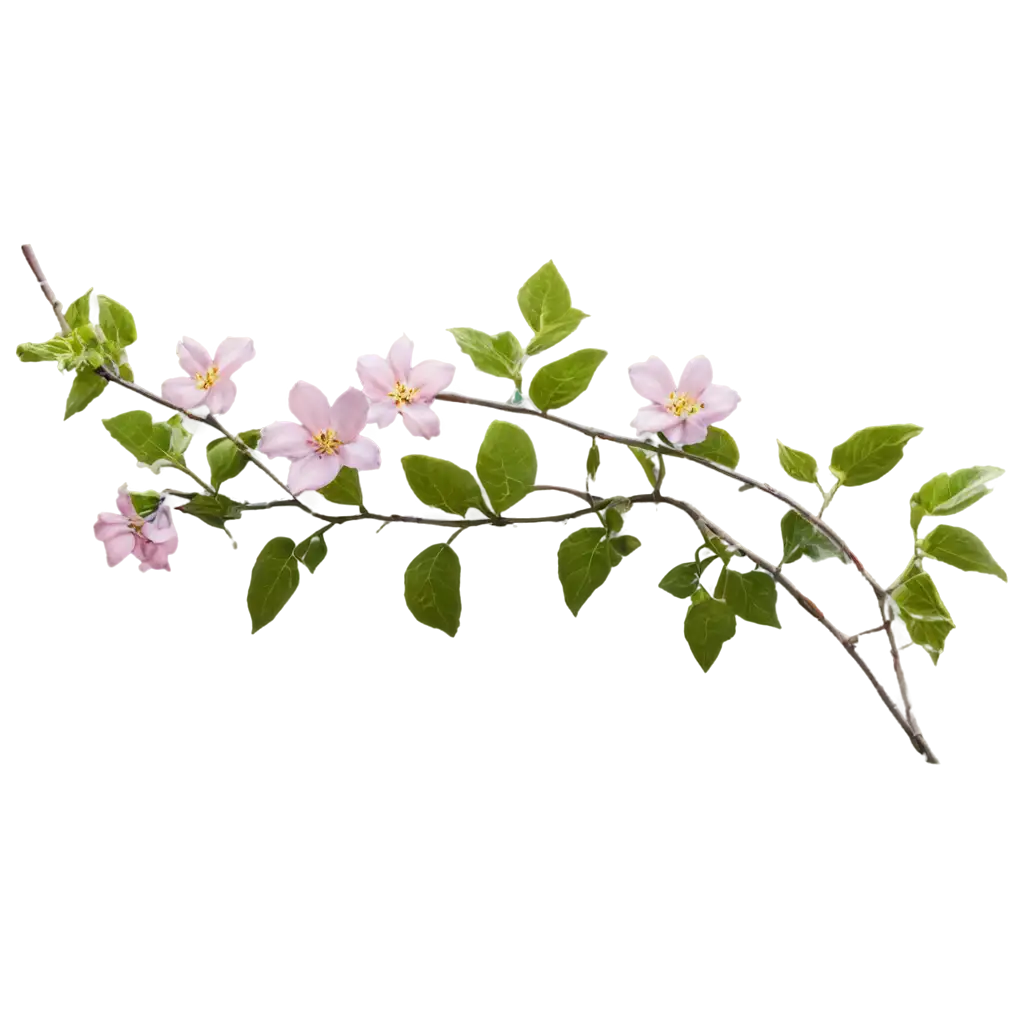 Flowers-on-Vine-PNG-Image-HighQuality-Transparent-Design-for-Versatile-Use