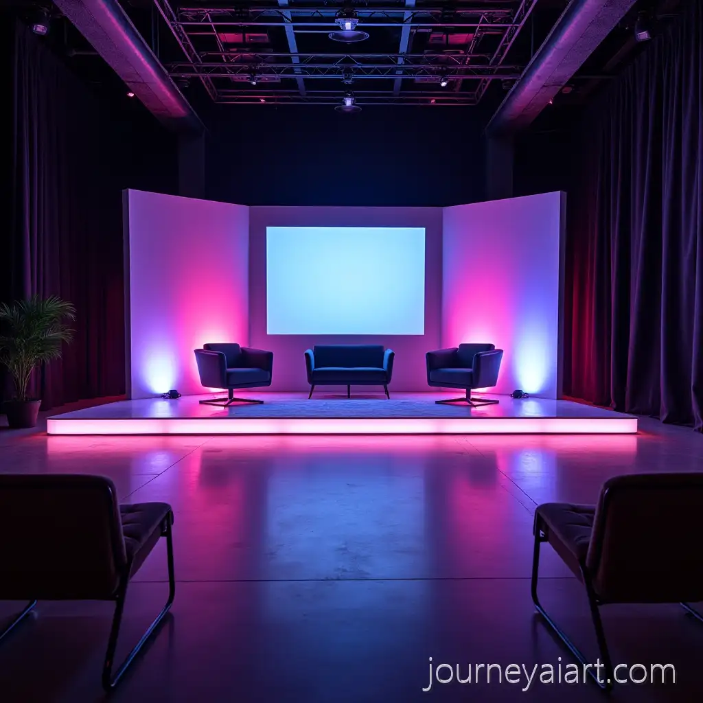 Seating-Arrangement-forAI-Image-Expansion-Three-with-LED-Banner-Podium-and-Illuminated-Flooring