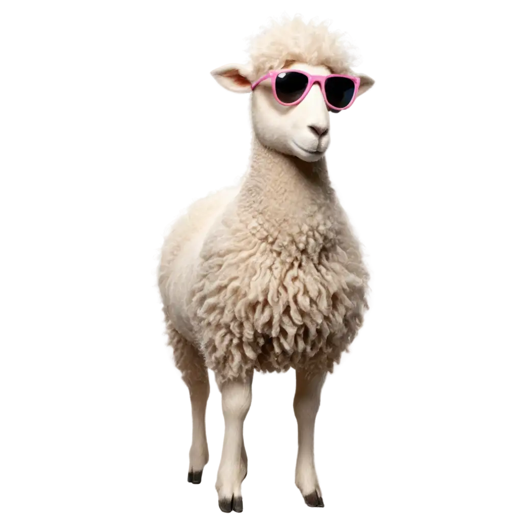 Stylish-Sheep-with-Sunglasses-Using-Perfume-HighQuality-PNG-Image