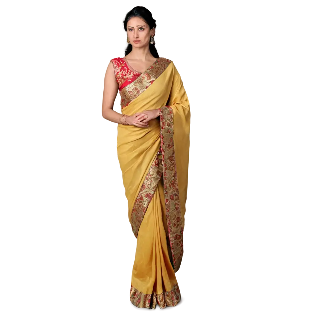 Saree-Model-PNG-Image-for-Fashion-and-Cultural-Representation