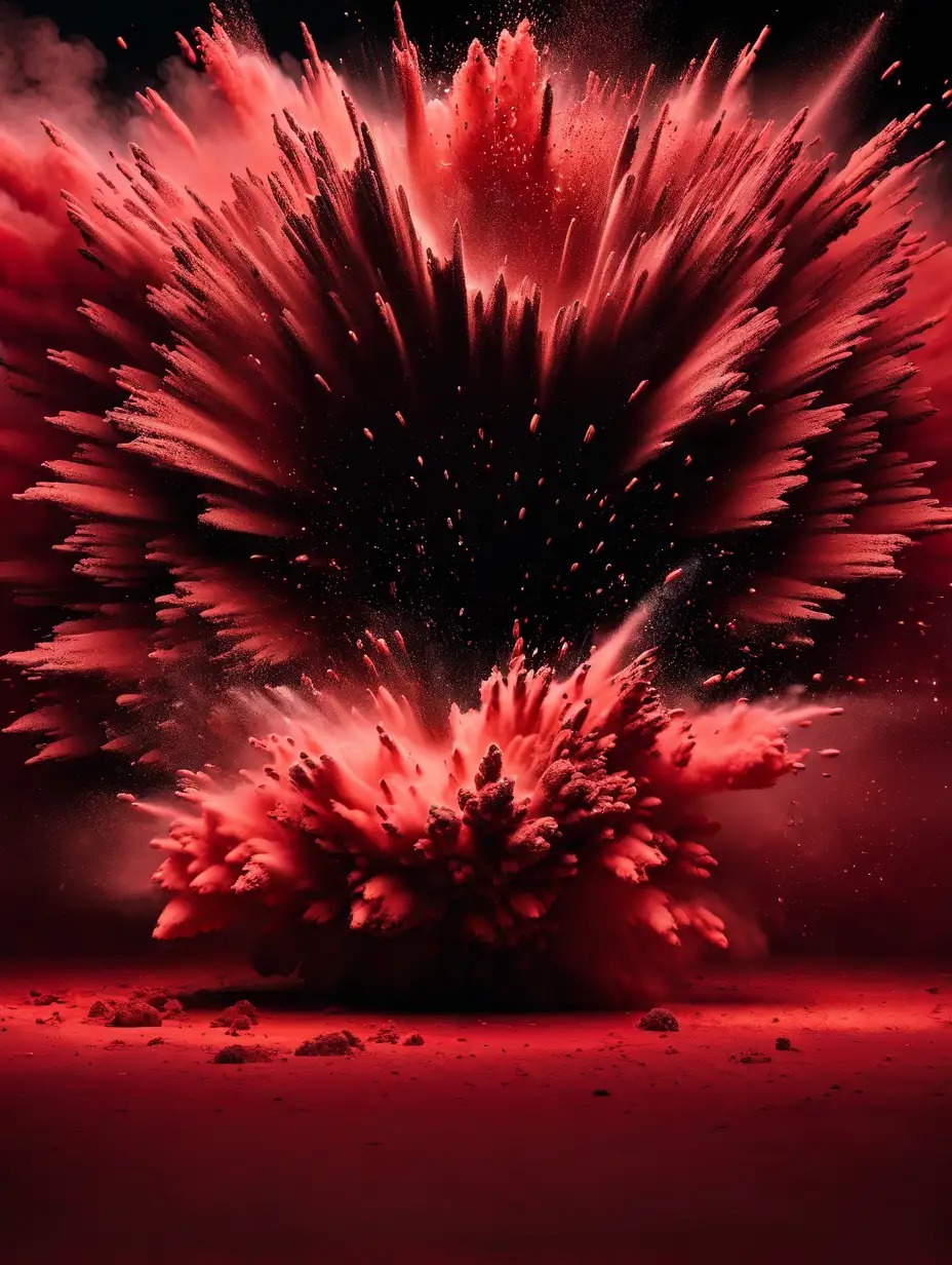 Bright Red Exploding Powder Digital Background