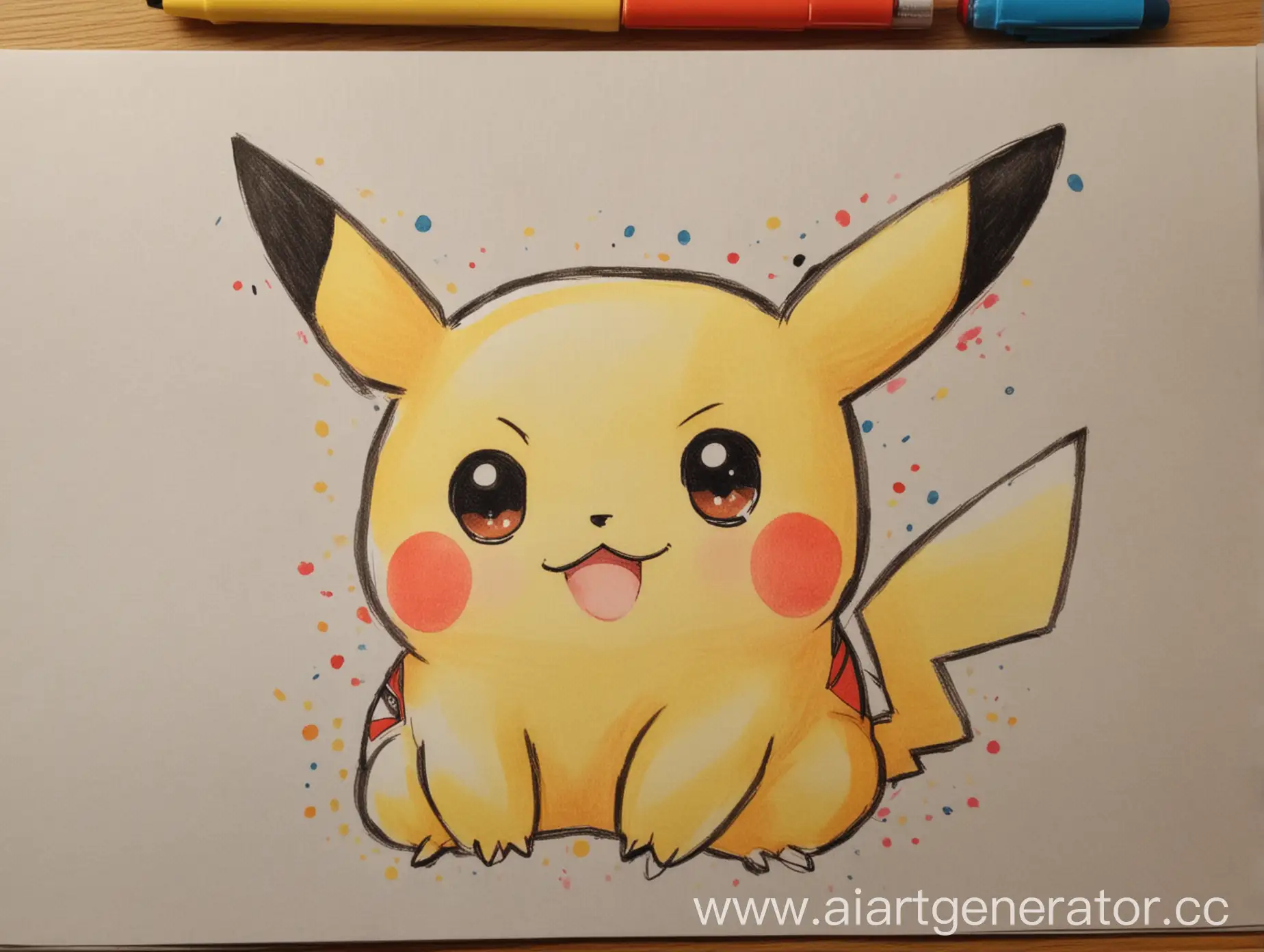 Ultra-Cute-Chibi-Pikachu-Drawing-for-Children