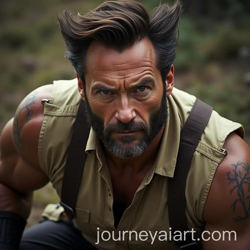 Hugh-Jackman-as-Wolverine-Portrait-in-Square-Format