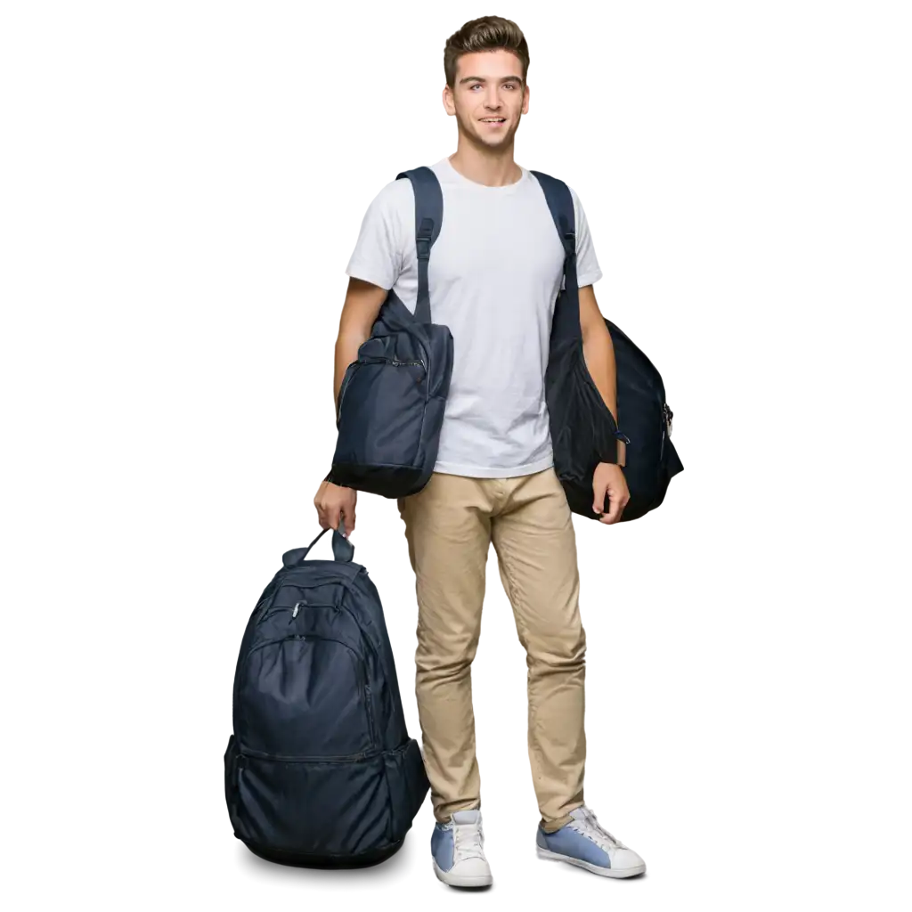 Man-Standing-with-School-Bag-PNG-Image-HighQuality-Transparent-Background-for-Versatile-Use