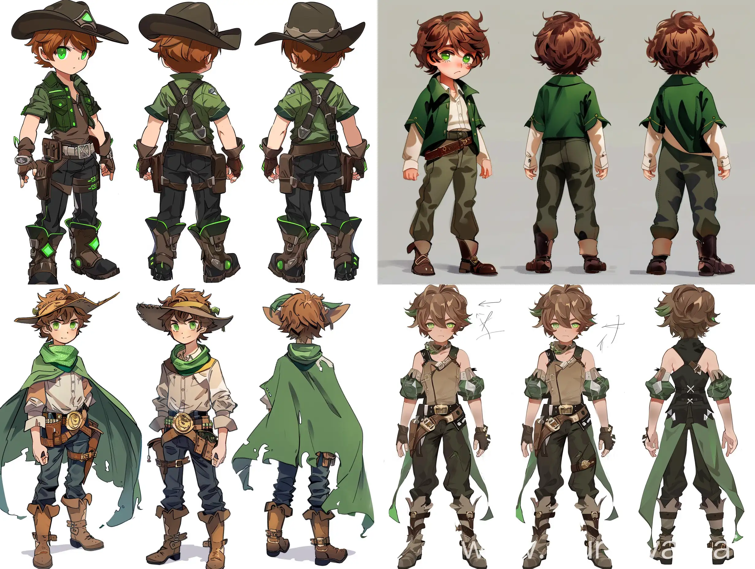 Magical-Boy-Anime-Character-Design-with-Green-and-Black-Theme