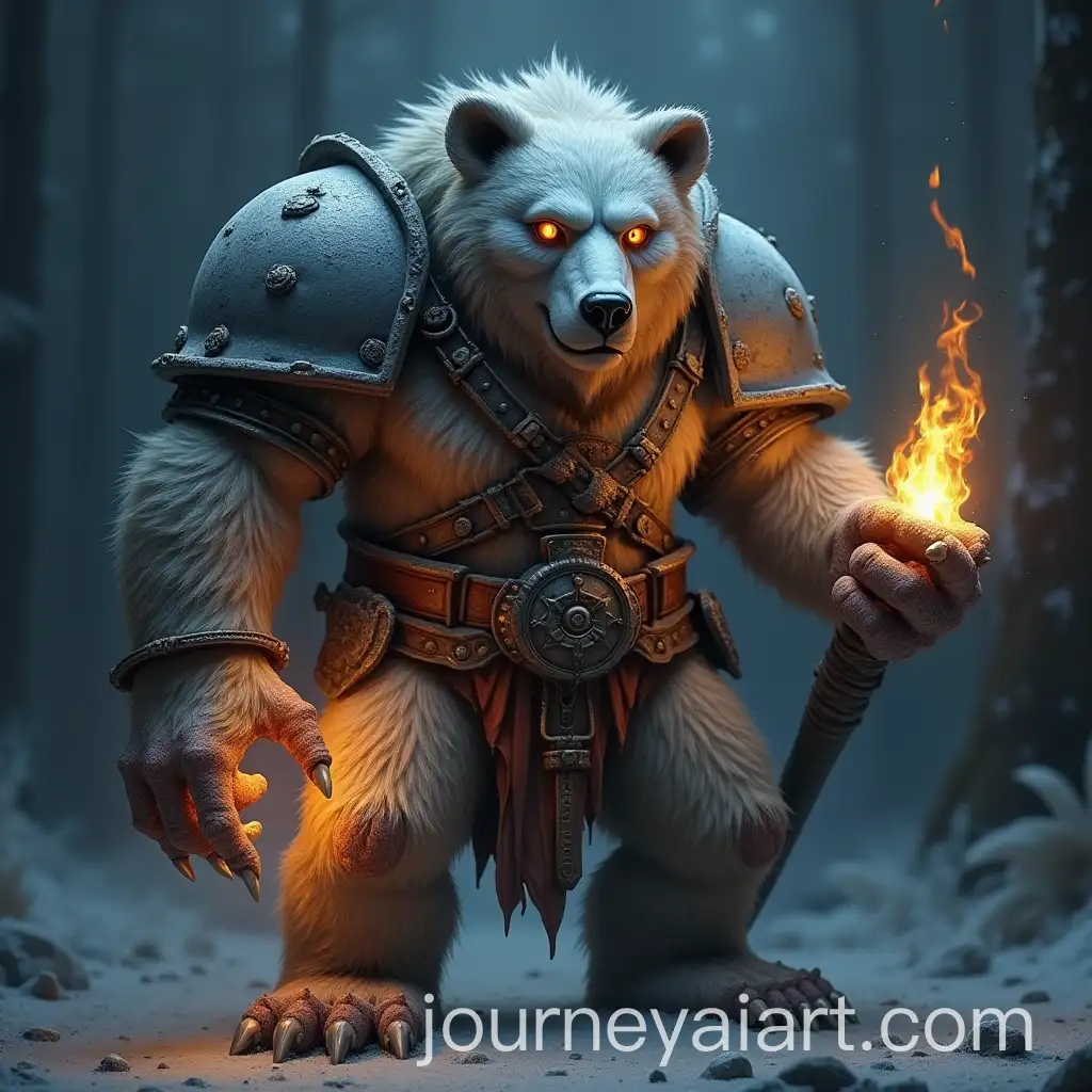 Werebear-with-Silver-Skin-Holding-Glowing-Warhammer