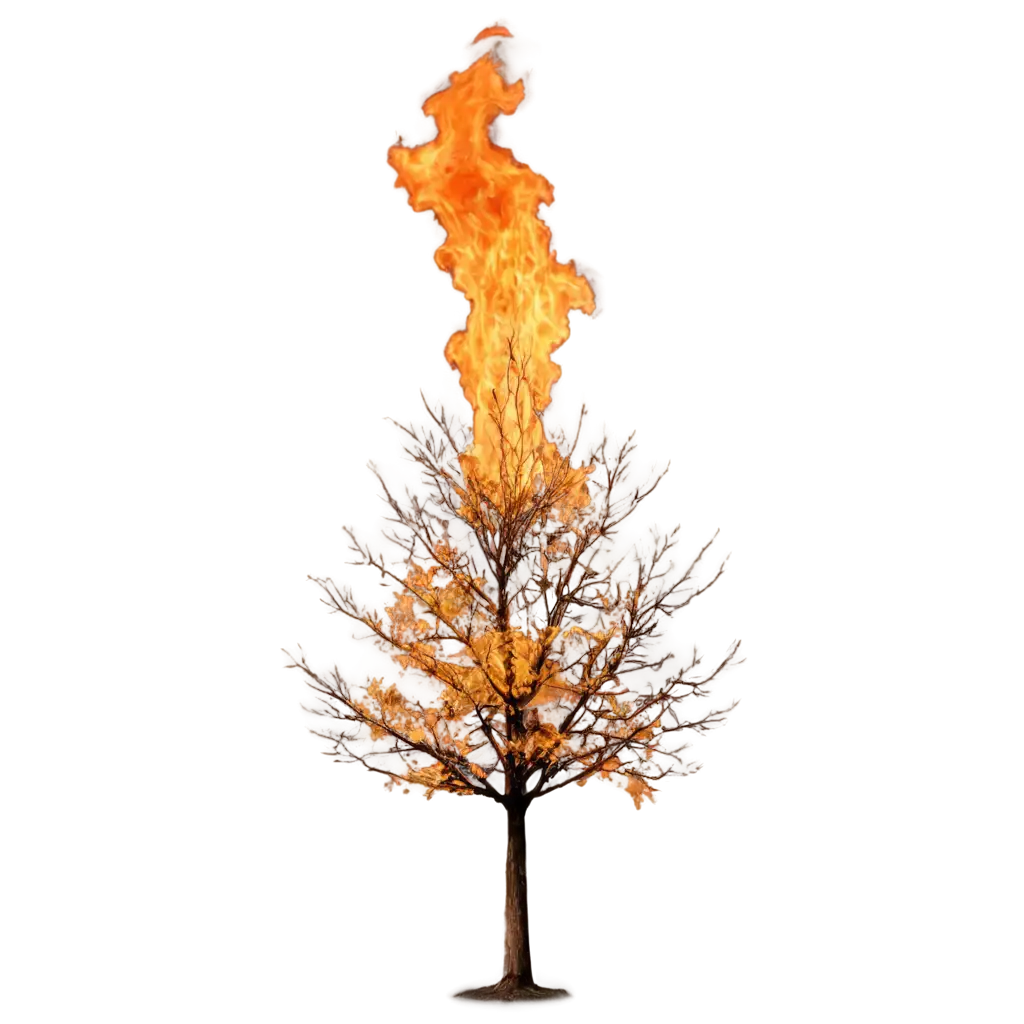 Dynamic-PNG-Image-of-a-Tree-Catching-Fire-Capturing-Natures-Drama-in-HighQuality-Format