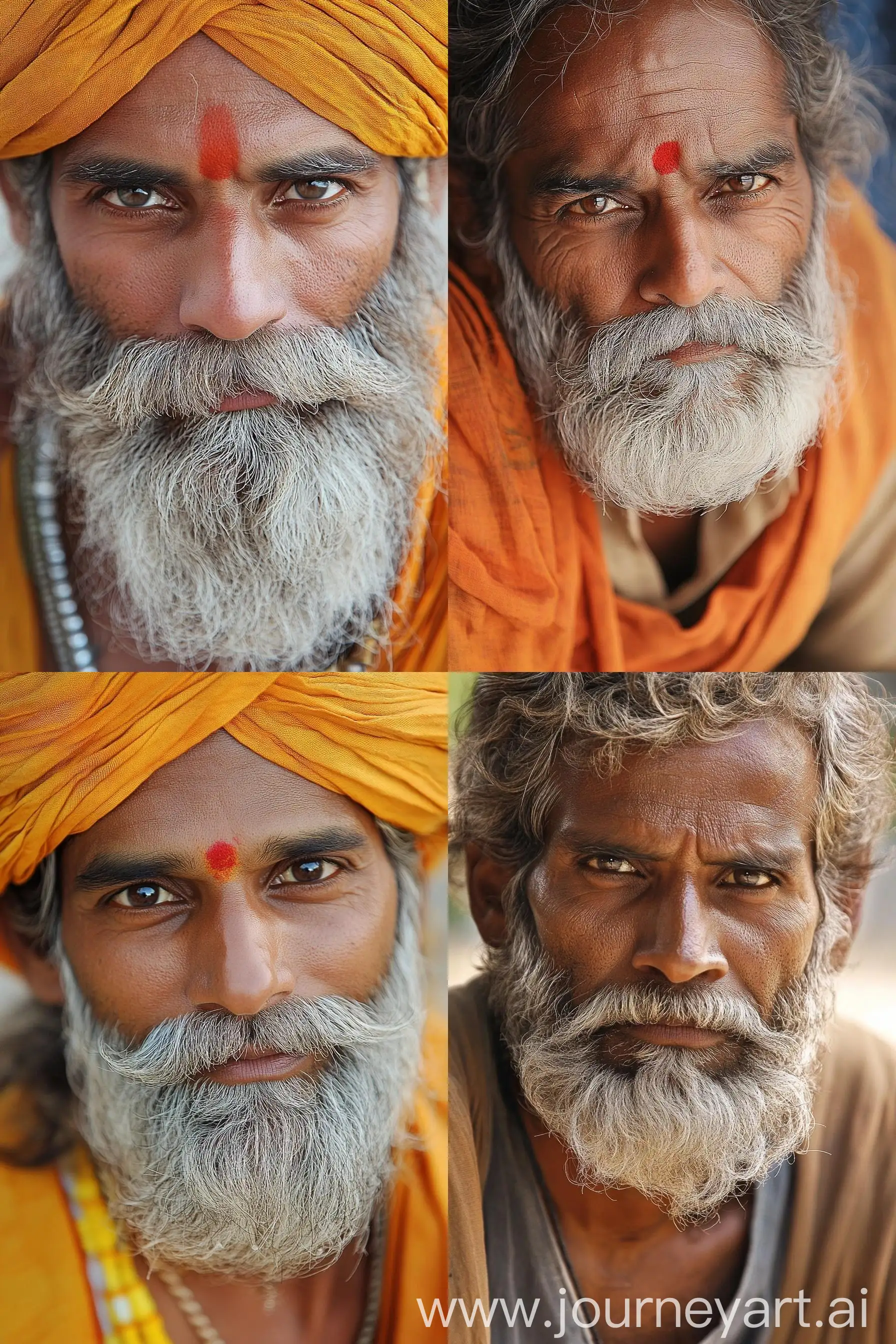 CloseUp-Portrait-of-Indian-Man-with-Black-Beard