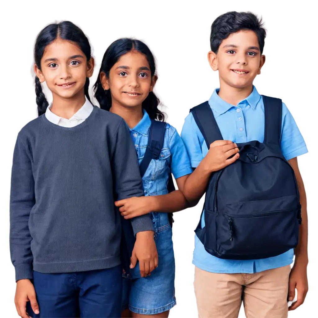 Indian-Kids-with-School-Bags-PNG-Image-HighQuality-and-Versatile-for-Multiple-Uses