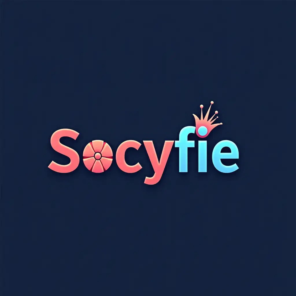 Create me a 3d logo with my brand named socyfie with a slogan under it says notify on socyfie this socyfie will be the name of the product i also want a logo above the name that shows security connectivity advertisings social media salse and purchase