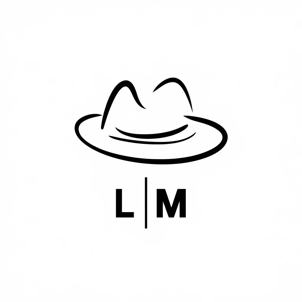 LOGO-Design-for-LM-Minimalist-Hat-Sketch-with-Clear-Background-for-Versatile-Industries