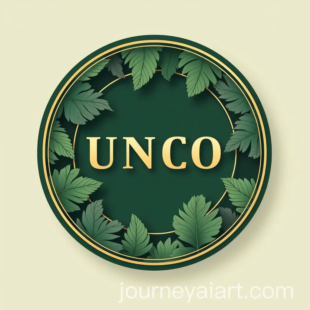 Luxurious-Circular-Vector-Logo-for-UNCO-Brand-Specializing-in-Chlorophyll-Products