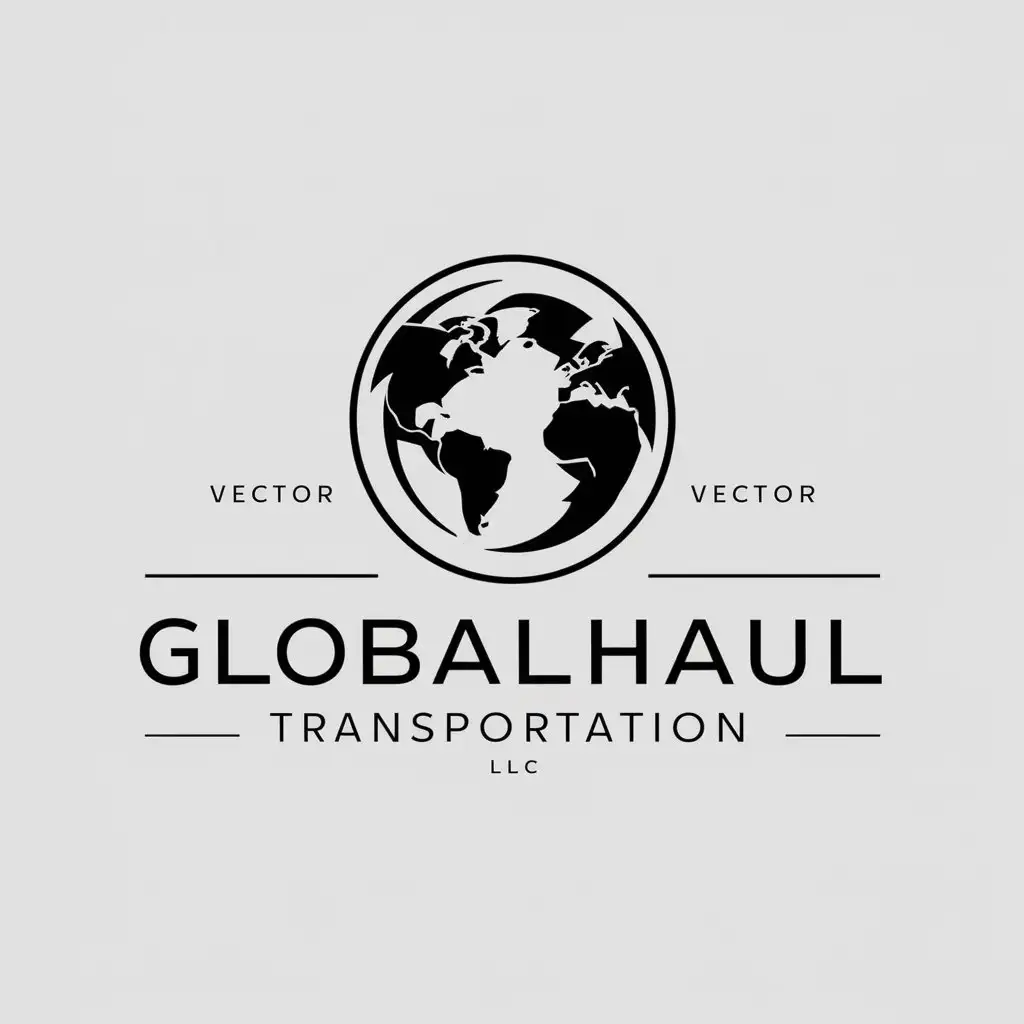 a vector logo design,with the text "globalhaul", main symbol:transportation LLC,Moderate,be used in Others industry,clear background