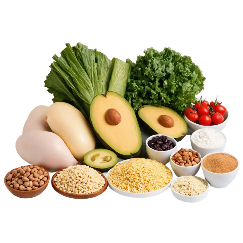 HealthyPNG-Image-Usage-Scenarios-Food-PNG-A-Balanced-Meal-of-Carbs-Protein-Healthy-Fats-and-Fiber-for-Optimal-Health