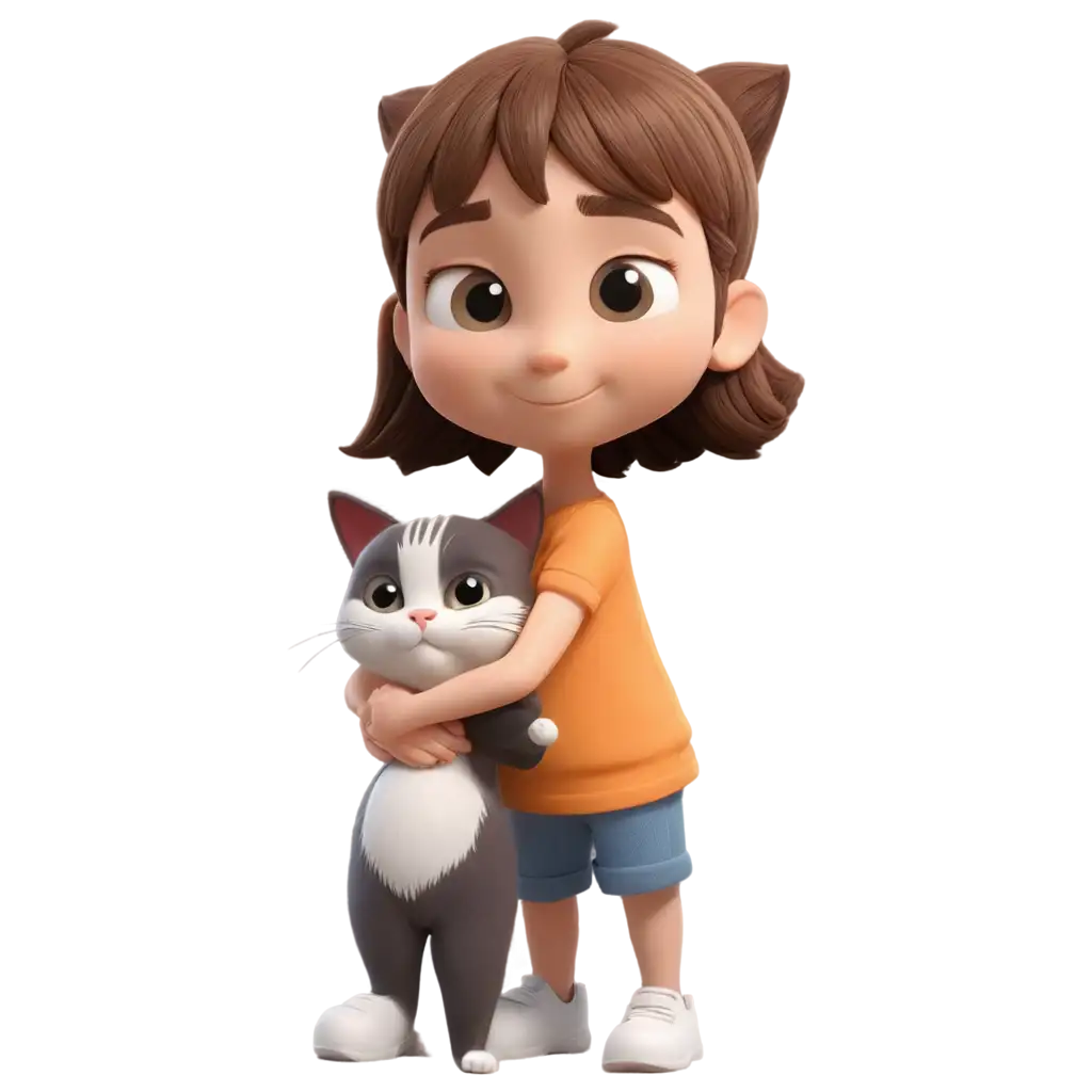 SEOOptimized-PNG-Image-3D-Child-Holding-Cat