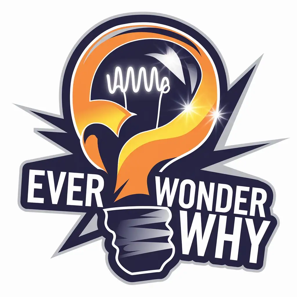 LOGO Design for Ever Wonder Why Vector Light Bulb Theme for Entertainment Industry