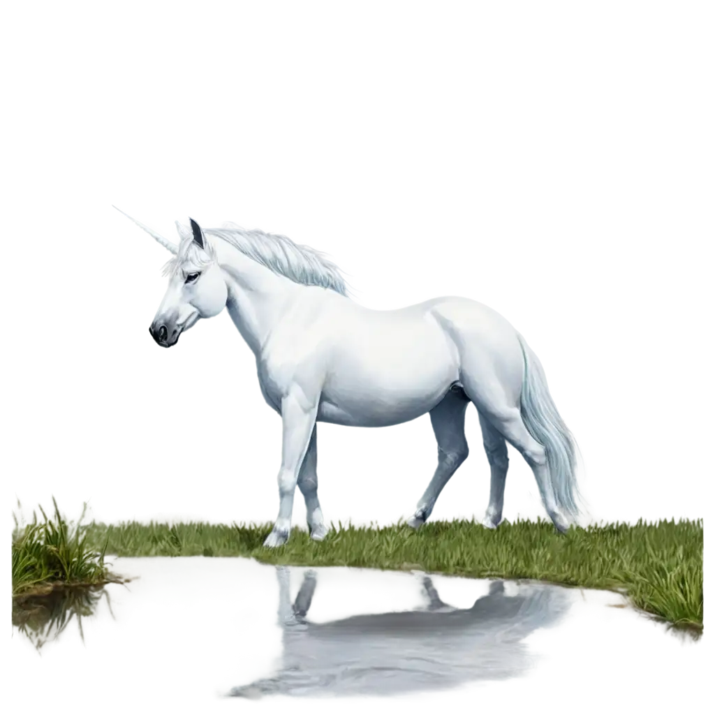 Majestic-Unicorn-Drinking-from-a-CrystalClear-Stream-PNG-Image-High-Quality-Clarity-for-All-Your-Creative-Needs