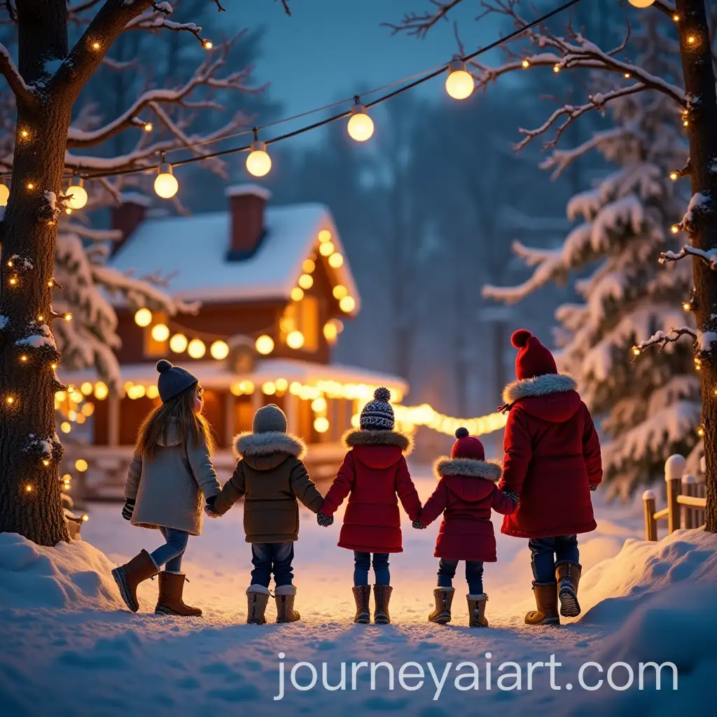 Cozy-Winter-Family-Kids-Illuminated-Christmas-Wonderland
